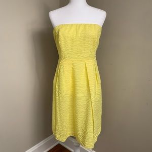 J. Crew strapless yellow dress